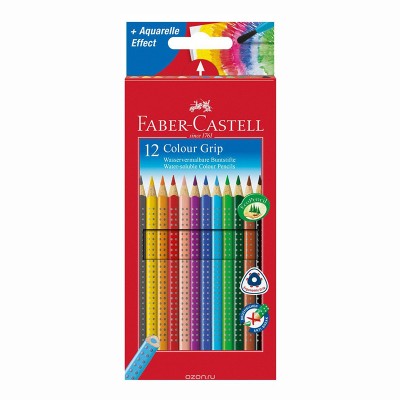 12 цветов, набор цветных карандашей Faber Castell GRIP