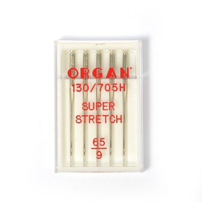 Иглы ORGAN Супер Стрейч №65 для бытовых швейных машин  (5 игл)